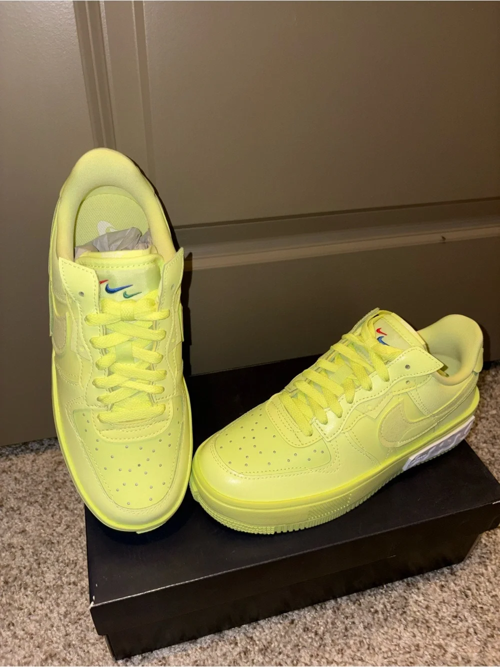 Nike Kids Neon Yellow Low-Top Sneakers